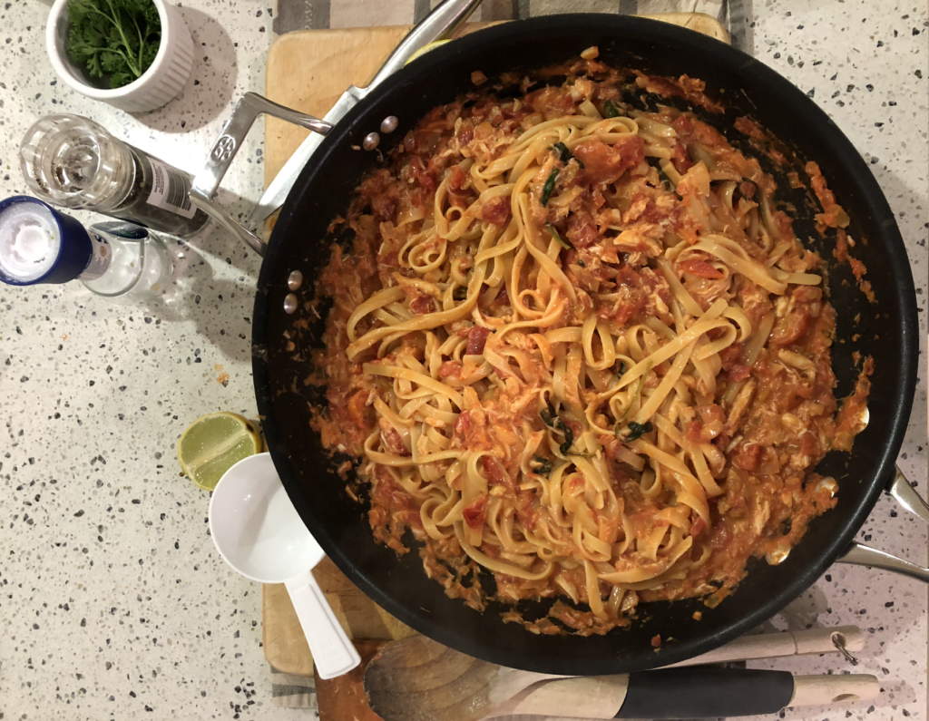 Bloody Mary Crab Pasta 