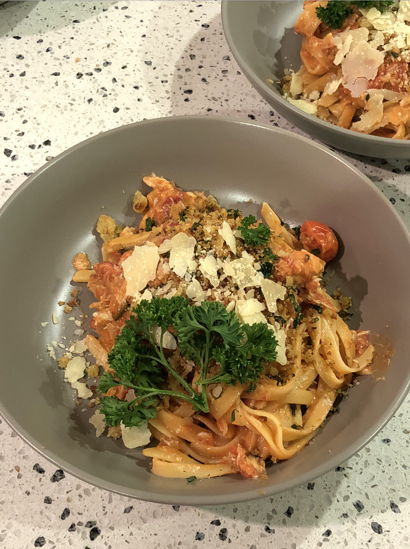 Bloody Mary Crab Pasta